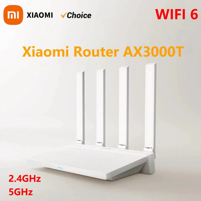 Xiaomi Router AX3000T Wi-Fi 6 Mesh-Netzwerk mit Gigabit-Ethernet-Anschlüssen in Weiß - Bild 1