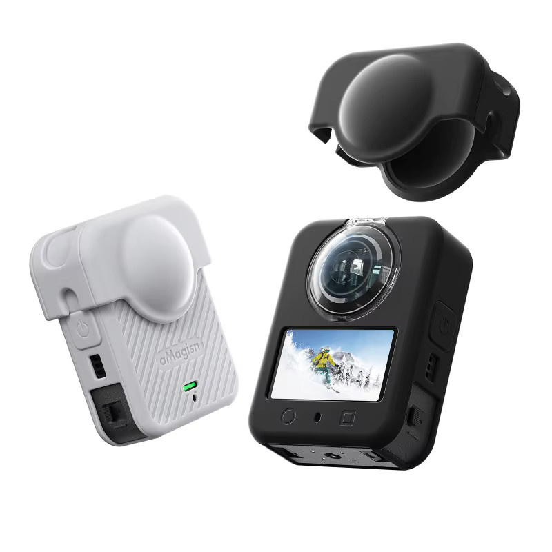 DJI Osmo 360 Silikon-Schutzhülle mit Objektivdeckel in Schwarz - Bild 7