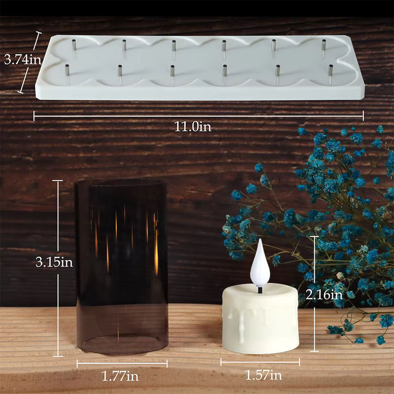 FPOO Wiederaufladbare LED-Teelichter in Weiß mit Fernbedienung und Timer, USB-elektrische flammenlose Kerzen für deine Heimdekoration - Bild 3