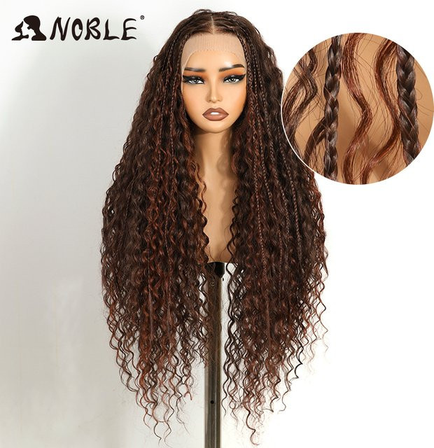 Faux Locs Perücke, synthetische Spitze-Frontal-Perücke, Damen - Bild 1