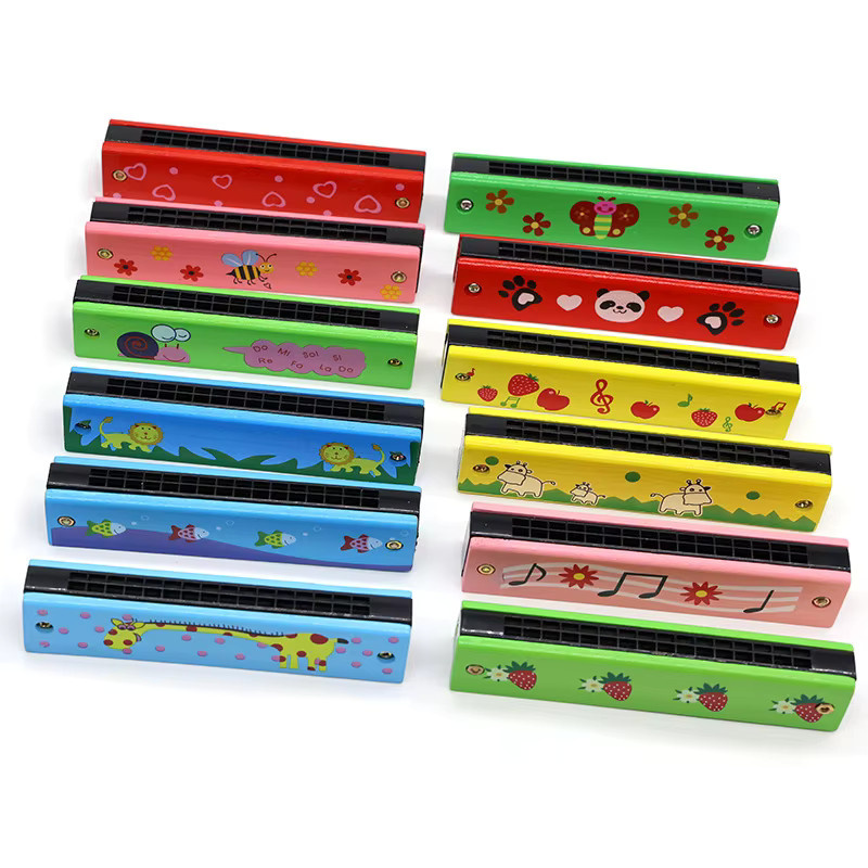 IFITU PUBO Kinder Holz Mundharmonika Orff Instrument 16 Löcher - Bild 2
