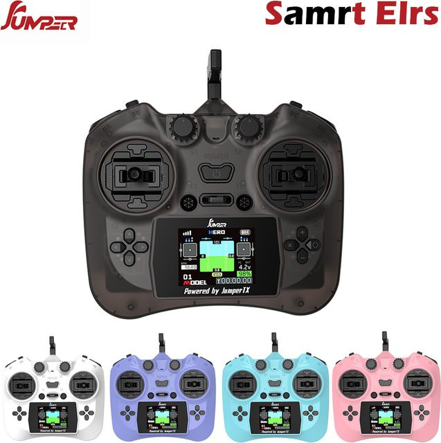 Jumper Smart Fernbedienung mit HD Farbbildschirm, ELRS 2,4G, 100mW und 12 Kanälen für RC FPV Drohnen, Schwarz - Bild 1