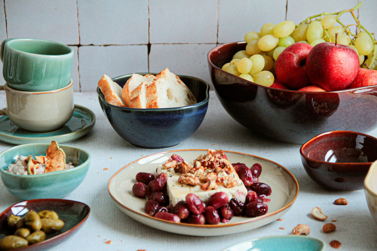 Mäser Dessertteller Set Cordelia aus Steinzeug in Beige - Bild 2