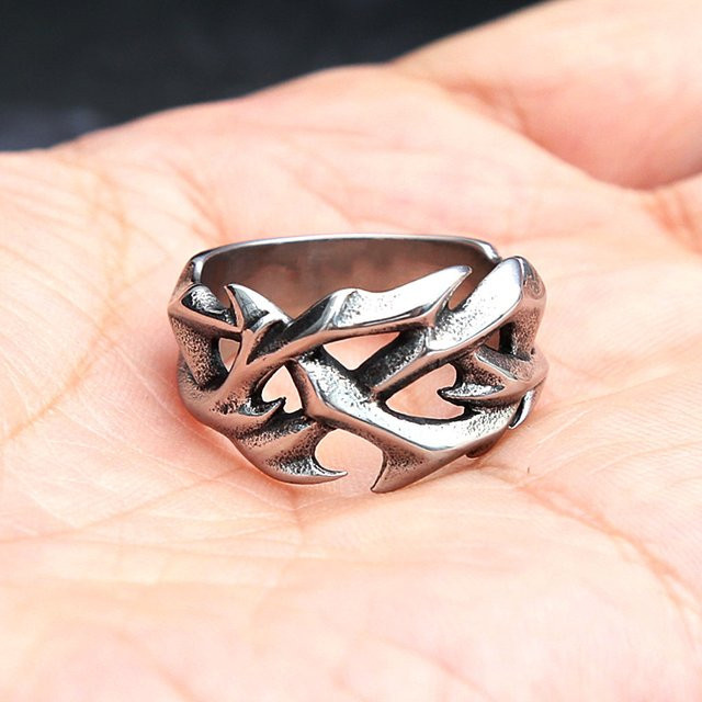 NORTHMAN Ring Edelstahl, Silber, Vintage, Unisex - Bild 1