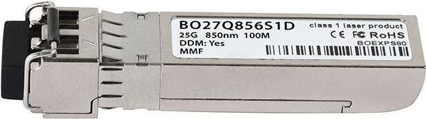 BlueOptics SFP28 Transceiver 25GBASE-SR für Sonicwall, LC-Duplex, Multimode Fiber, 850nm, 100 Meter, DDM, Farbe: Silber - Bild 1
