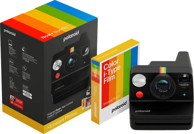Polaroid Now+ Instant Kamera in Schwarz inklusive 8er Pack Color Film - Bild 1