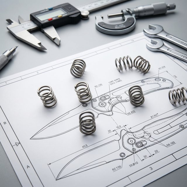 Microtech UTX-85 Druckknopf-Ersatzfeder für OTF Messer Reparaturzubehör in Silber - Bild 1