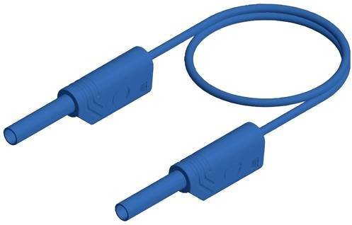 Hirschmann Test & Measurement MVL S 200/1 Au Sicherheits-Messleitung mit 2mm Lamellenstecker in Blau, Länge: 2,00 m - Bild 1
