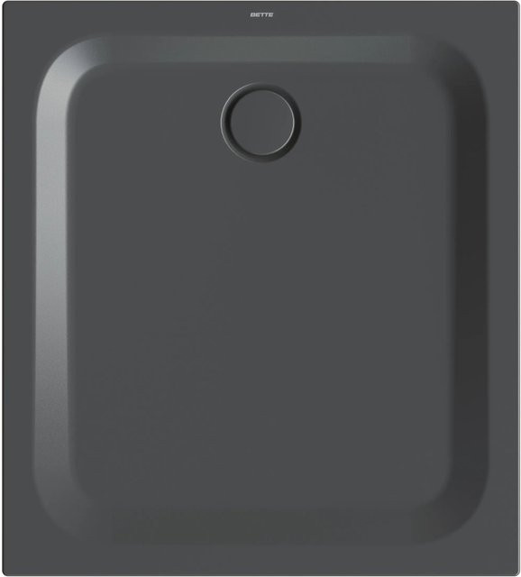 Bette Duschwanne Steel Side Rechteck aus Steel Enamel in Anthrazit Schwarz B/T: 100 x 90 cm mit Anti-Slip-Funktion - Bild 1