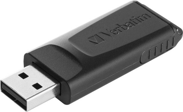 Verbatim 2.0 Slider USB-Stick 128GB USB-A Schwarz - Bild 1