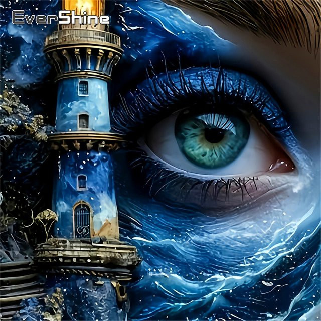 Evershine Diamant-Stickerei Wandkunst Leuchtturm Mosaik-Strassbild mit runden Steinen - Bild 1