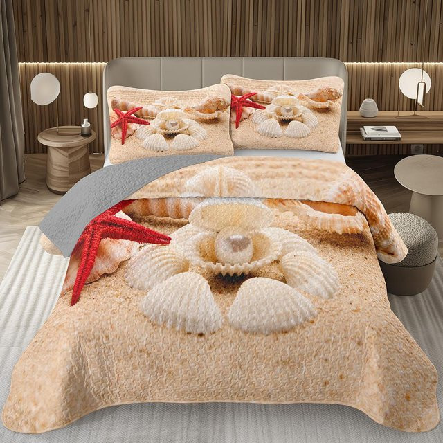 Lodestar Bettwäscheset mit Tropische Palme Motiv in Beige, Microfaser, B/H: 200 x 200 cm - Bild 1