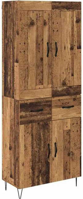 vidaXL Highboard Altholz Braun mit Türen und Schubladen B/T/H: 69,5 x 34 x 180 cm - Bild 1