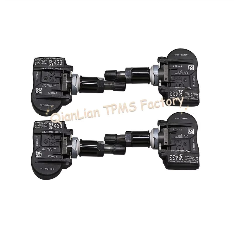 GANGLE Reifendrucksensor Set für Tesla Model 3 Model S Model X, 4 Stück, 433 MHz TPMS Reifendruckkontrollsystem, Schwarz - Bild 2