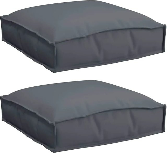 vidaXL Kissen Set 2 Stück Anthrazit aus Oxford-Stoff, B/T/H: 40 x 40 x 8 cm - Bild 1