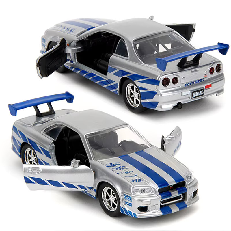 JADA 2002 Nissan Skyline GT-R R34, Modellfahrzeug, 1:32, Silber, Fast & Furious - Bild 3