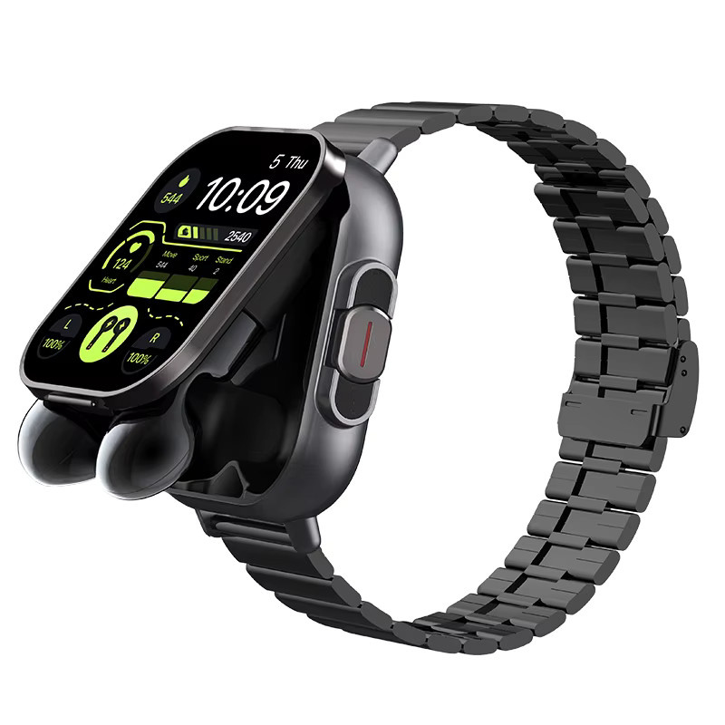 LIGE 2-in-1 Smartwatch und Bluetooth-Kopfhörer in Schwarz mit Gesundheitsmonitor und Telefonfunktion für Unisex - Bild 4