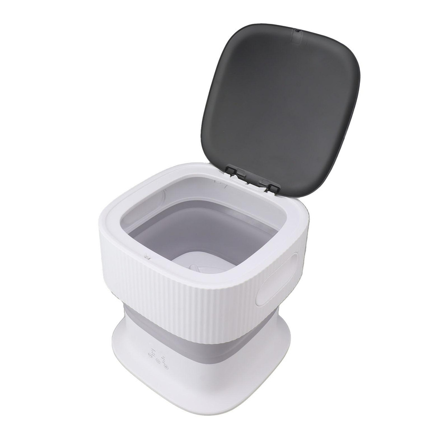 Aimo Tragbare Mini-Waschmaschine mit Schleuderkorb, Faltbare Wäschewaschmaschine für Reisen und Wohnmobile, Weiß, 1 kg - Bild 2