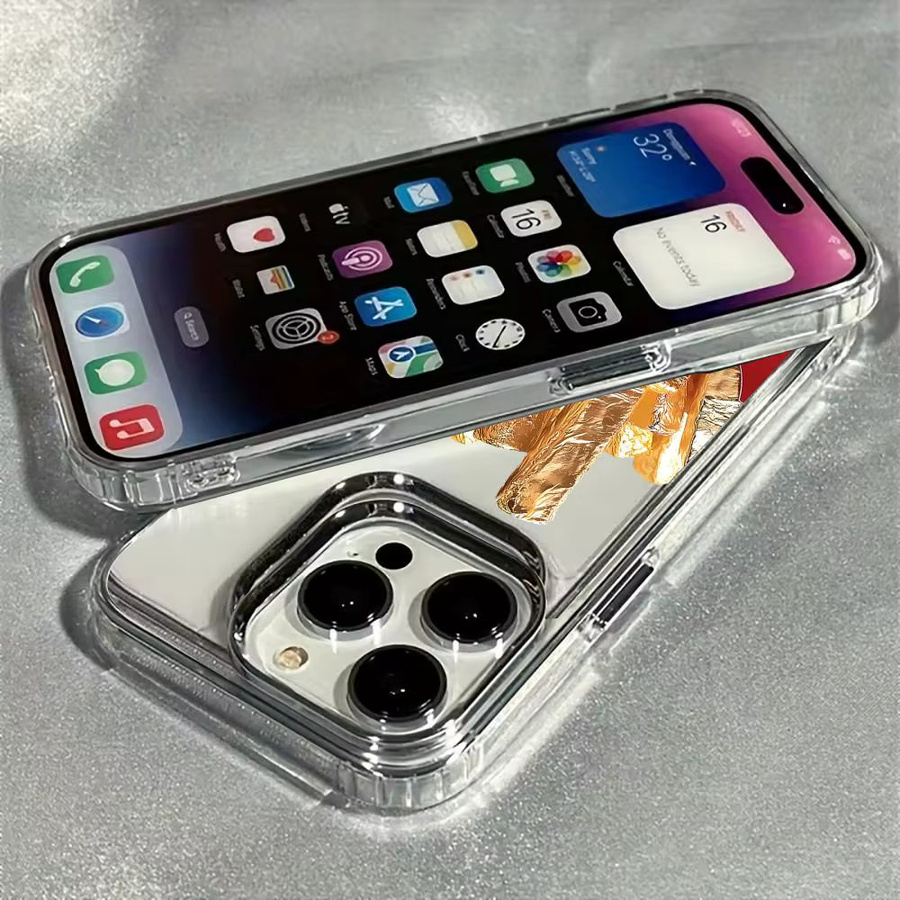 Mairuige Handyhülle mit goldenem Pommes-Frites-Muster für iPhone 11 bis iPhone 17 Pro Max Plus, stoßfest und sturzsicher, Multicolor - Bild 2