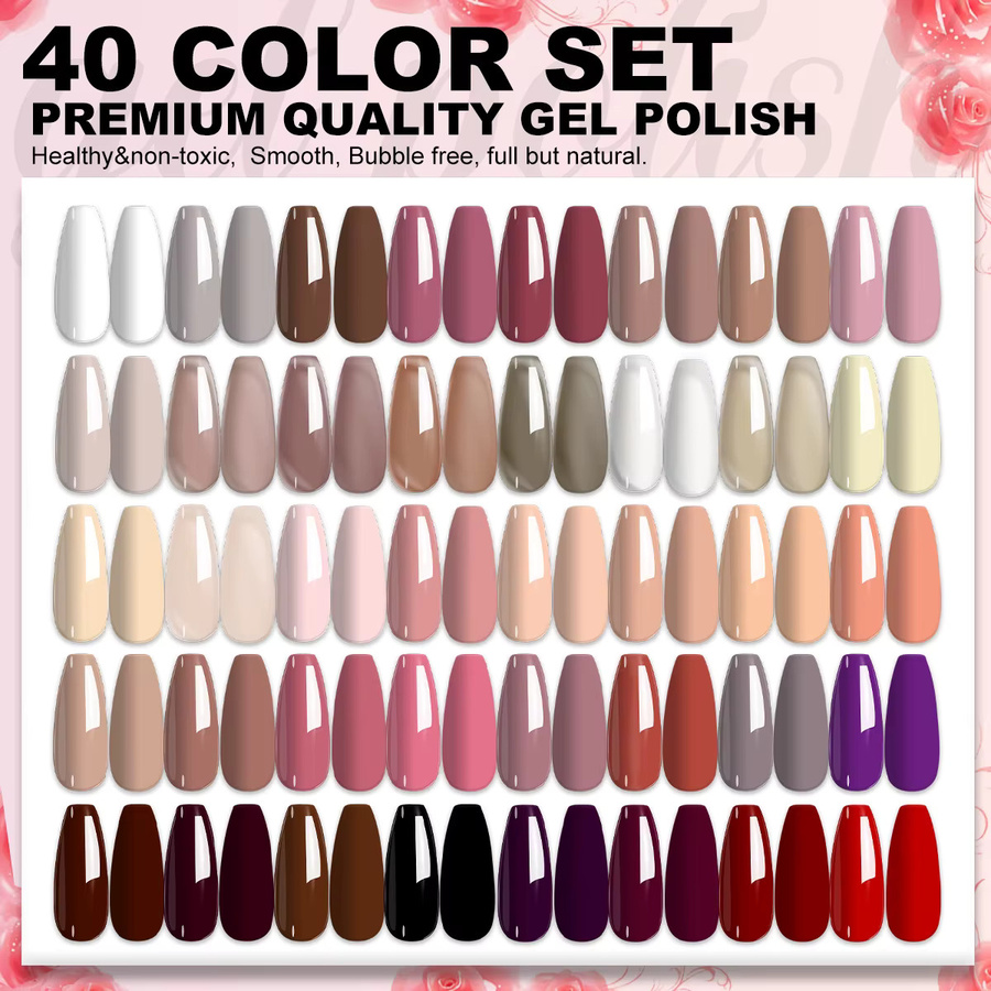 LIMEGIRL Nagellack-Gel-Set, 40 Farben, Glänzend - Bild 2