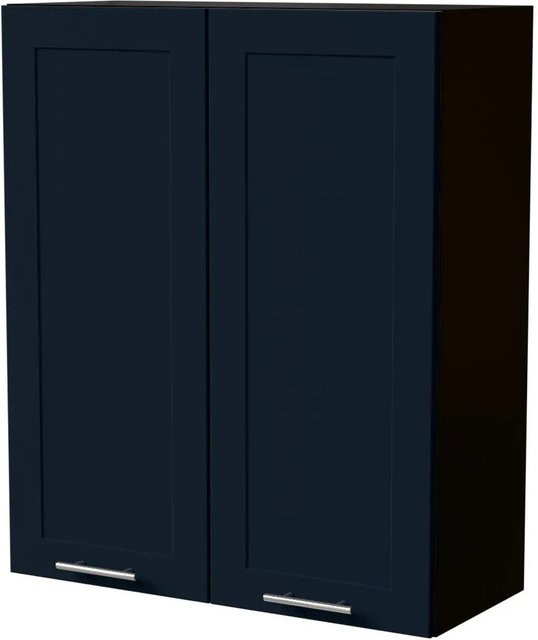 Feldmann-Wohnen Hängeschrank Oslo in Schwarz und Indigo Matt mit Soft-Close-Türen, Breite: 80 cm, Tiefe: 32,5 cm, Höhe: 96 cm - Bild 1