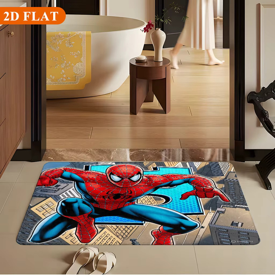 Rutschfeste Spiderman City Leap Badematte von MARVEL aus Polyester, B/T: 60 x 40 cm, Mehrfarbig - Bild 6