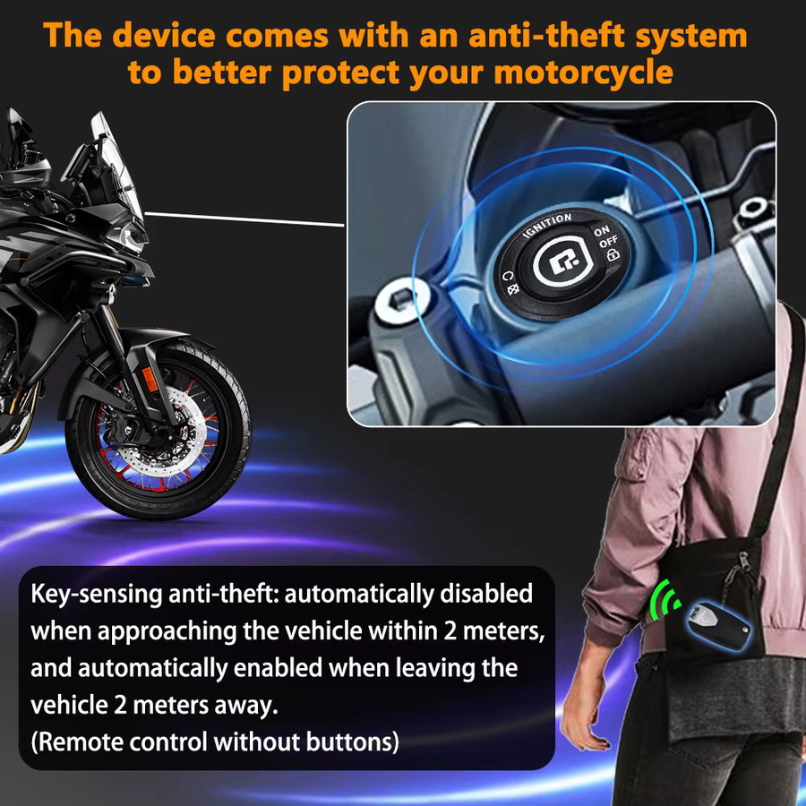 Cfmoto 450 SR SRS Keyless Start Elektronisches Smart Zündung System in Schwarz - Bild 4
