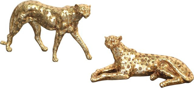 Möbel direkt online Standdekoobjekt Gepard aus Polyresin in Gold - Bild 1