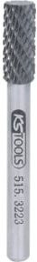 KS Tools HM Zylinder-Frässtift Form A ohne Stirnverzahnung in Silber aus Edelstahl, Durchmesser: 8 mm - Bild 1