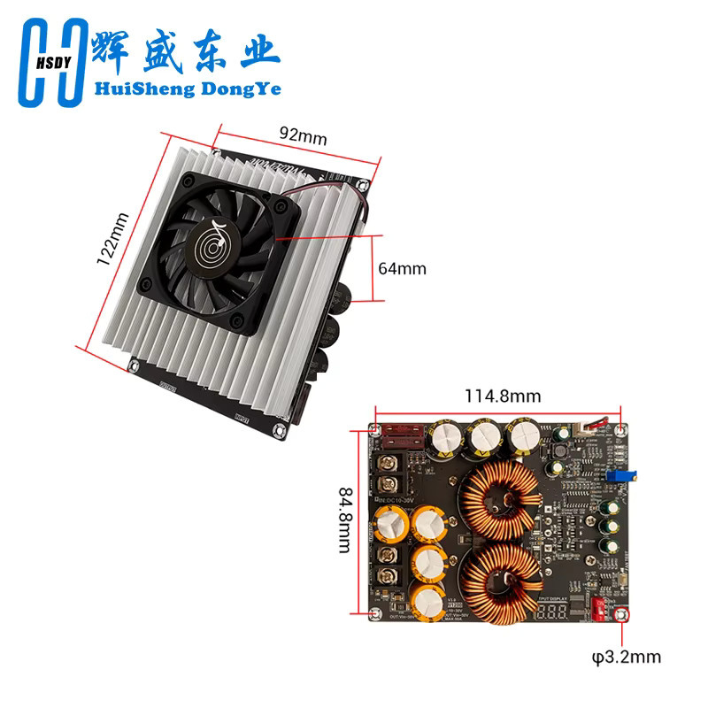 HUISHENGYUFA Hochstrom-Boost-Stromversorgungsmodul PW1200 mit Doppelinduktoren, 1200W 50A, für Audio-Verstärker - Bild 2