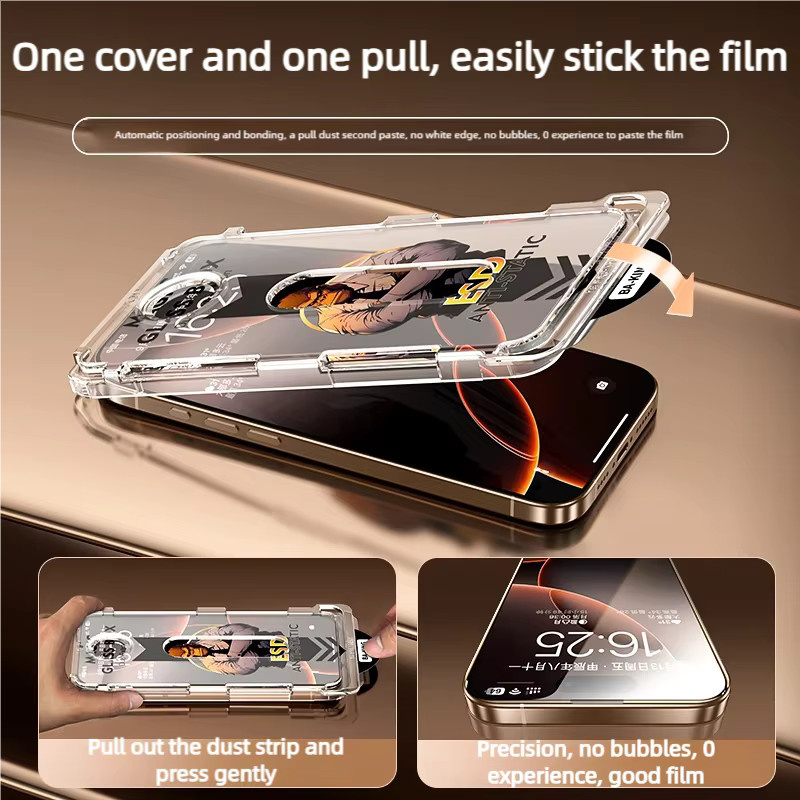 HD Privacy Displayschutzfolie aus gehärtetem Glas für iPhone 17 Air 16E 15 14 Plus 13 Pro Max, transparent - Bild 6