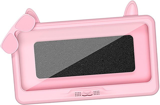 DIYelecs Dusch-Handyhalter mit Katzenohren in Rosa, wasserdicht und 360 Grad drehbar - Bild 1