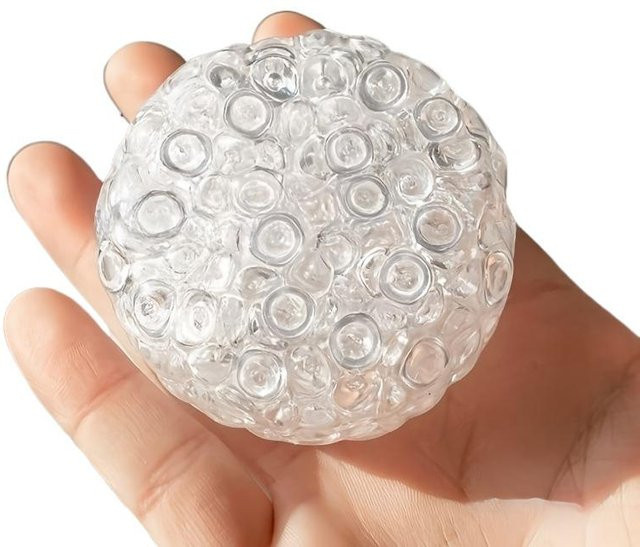 Eisperlen gefüllte Squishy Bälle, Mochi Textur, weiß, Knet-Fidget-Spielzeug - Bild 1