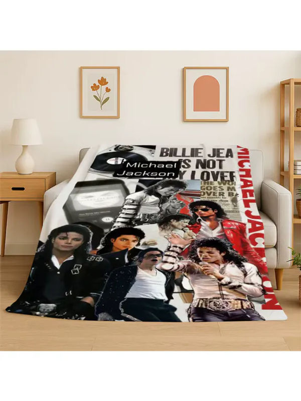 Livrane Flanelldecke Michael Jackson King of Pop Star in Multicolour, weiche und warme Decke für Bett, Wohnzimmer oder Reisen, B/T: 90 x 75 cm - Bild 2