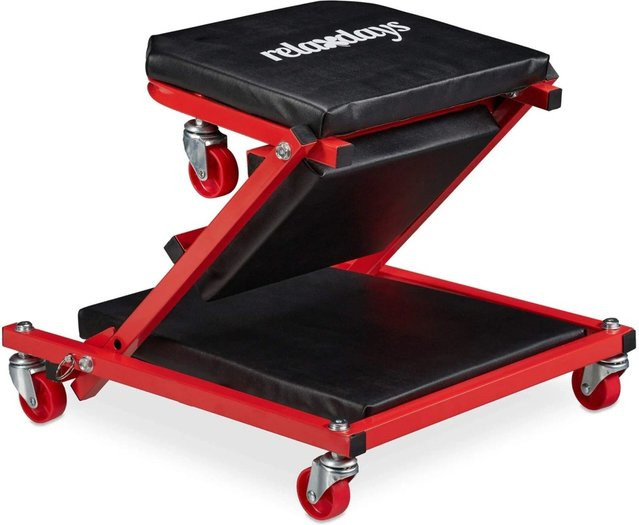 Relaxdays Klappbares Rollbrett aus Stahl in Schwarz mit Polsterung, B/T/H: 91 x 41 x 12 cm - Bild 1