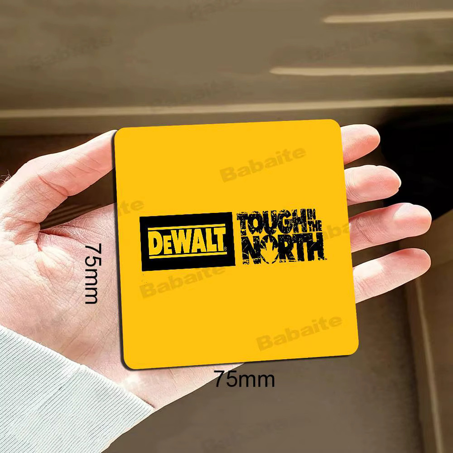 DEWALTS Logo Foto Kühlschrank Magnet Quadratische Aufkleber zur Personalisierung für Home Decor und Souvenirs - Bild 3