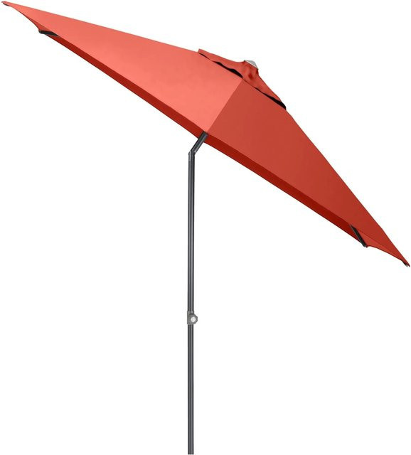 Kettler Marktschirm Easy Push in Anthrazit und Terrakotta mit UPF 50+ und Aluminiumgestell, Durchmesser: 300 cm, Höhe: 250 cm - Bild 1