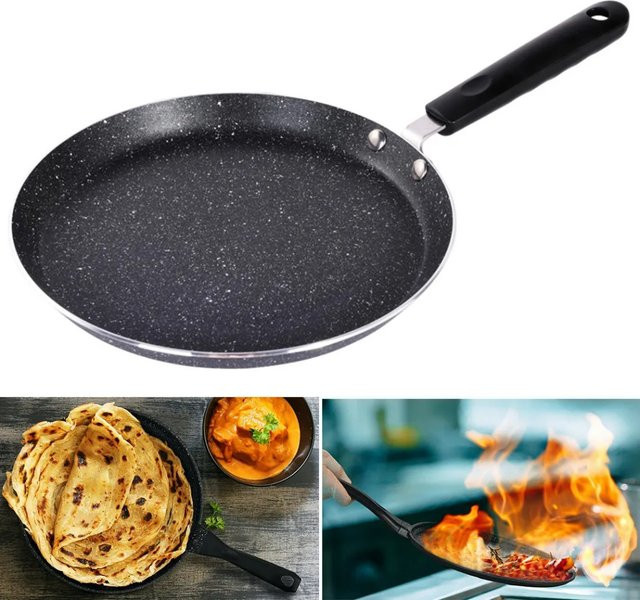 FEB.WIND Antihaft Crepe Pfanne aus Keramik in Schwarz für Frühstück, Camping und Küche - Bild 1