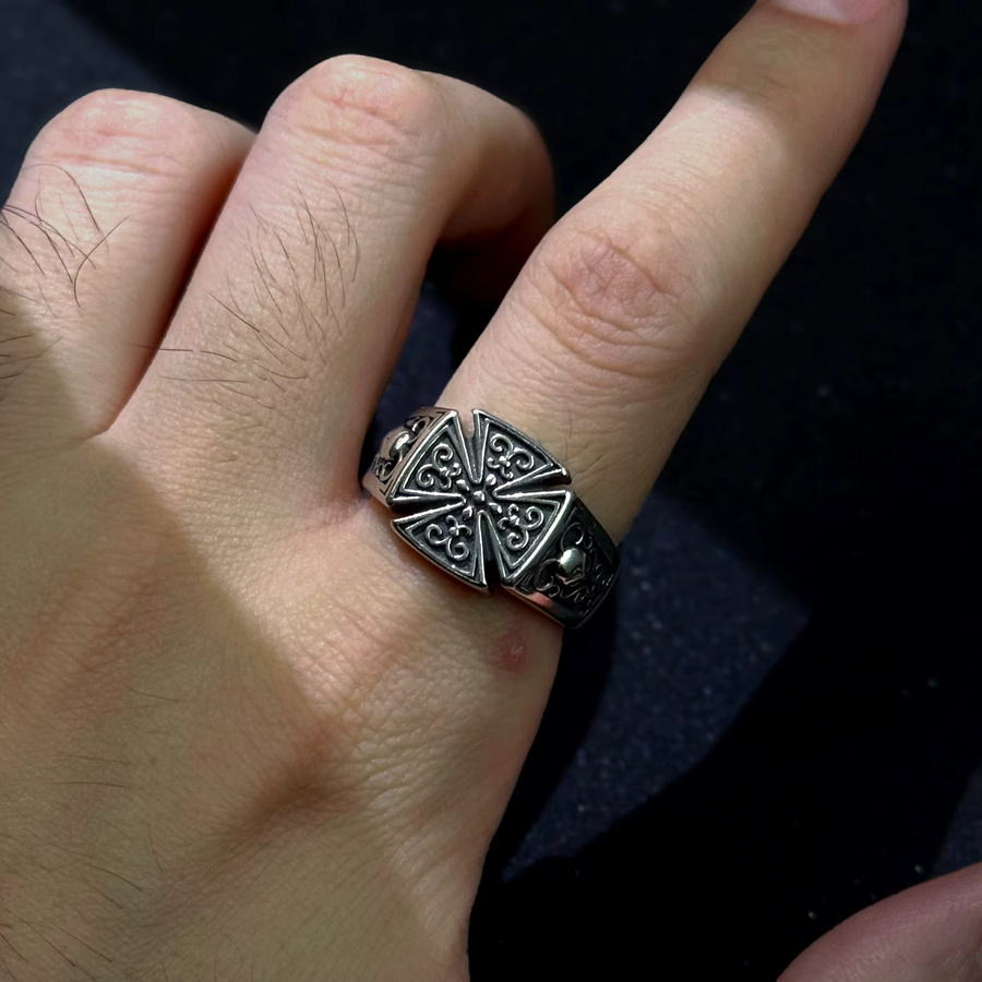 LENNIK Ring, versilbertes Kupfer, Herren, verstellbar, offen - Bild 2