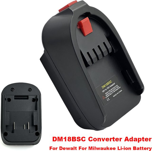 GiFi Power DM18BSC Akku-Adapter Konverter für Dewalt und Milwaukee 18V und 20V Li-Ionen Akkus zur Nutzung mit Heim-Elektrowerkzeugen - Bild 1