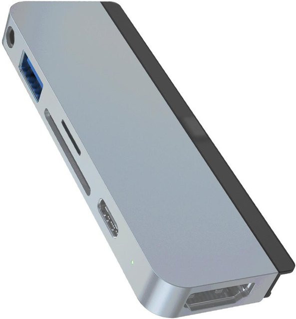 Hyper 6-in-1 USB-C Hub für iPad Pro mit HDMI, USB-A und 3,5 mm Klinke in Silber - Bild 1