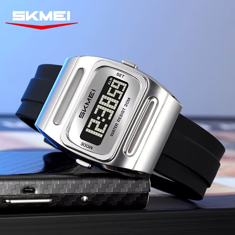 SKMEI Digitaluhr, Solar, Schwarz, Silikon, Herren - Bild 2