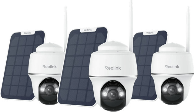 Reolink Argus B430 Wi-Fi Kamera mit Solar Panel 3er-Pack in Weiß - Bild 1