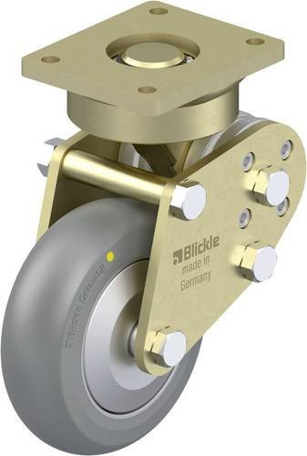 Blickle Schwerlast-Lenkrolle LPFE-ALTH 125K-AS-FA-CO in Silber und Grau mit Aluminium-Gehäuse, Rad-Durchmesser: 125 mm, Tragfähigkeit: 350 kg - Bild 1