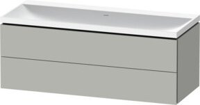 Duravit L-Cube Möbel-Set in Betongrau, Wandhängend, mit 2 Schubladen, B/T/H: 120 x 48 x 48 cm - Bild 1