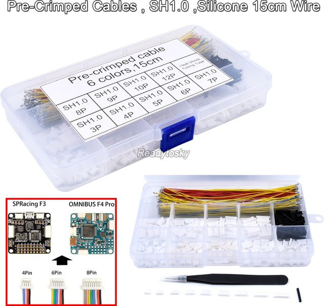 SparkFun SH1.0 Silikon-Drahtkabel mit vorgekrimpten Anschlüssen für Qwiic und STEMMA QT, mehrfarbig, Länge: 15 cm - Bild 1