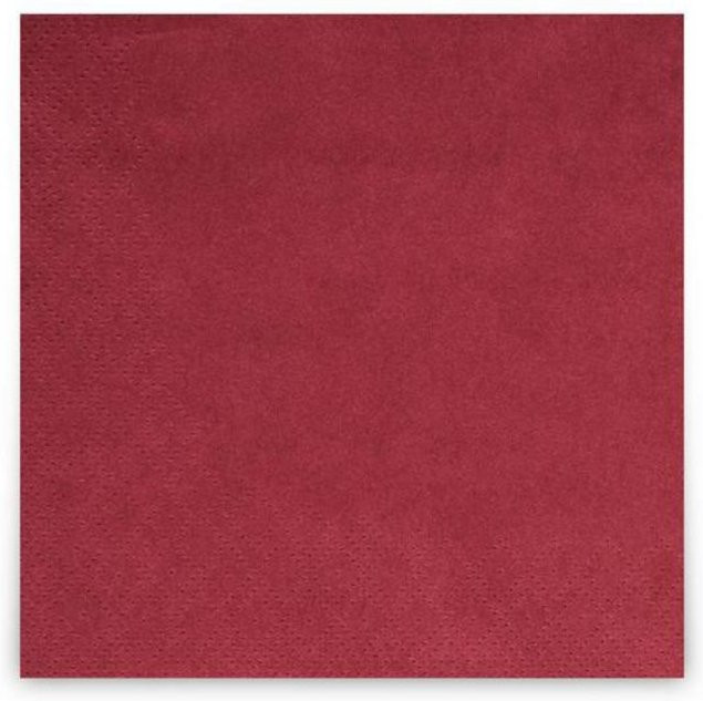Plock Servietten 2-lagig bordeaux, 3600 Stück, B/L: 24 x 24 cm - Bild 1