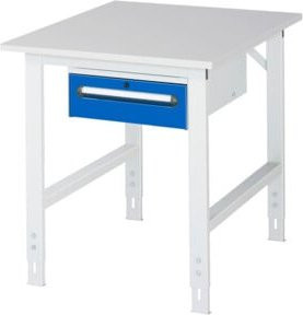 Rau Arbeitstisch Tom KM02 höhenverstellbar in Grau oder Weiß, B: 75 cm, T: 100 cm, H: 76-108 cm - Bild 1