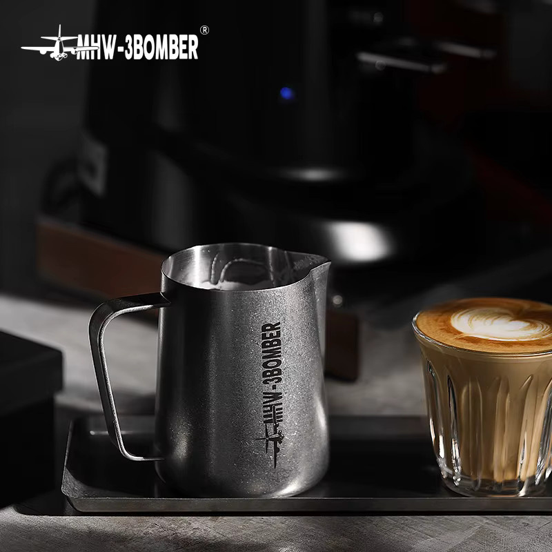 MHW-3BOMBER 3.0 Milchaufschäumkännchen aus Edelstahl für Latte Art und Espresso, 450 ml, Silber oder Schwarz - Bild 5