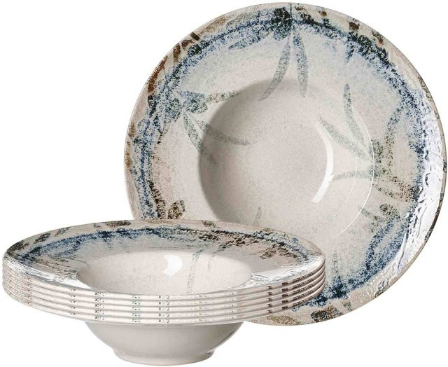 Ritzenhoff & Breker Gourmetteller Todi Dinner Plate aus Keramik, Multicolour, 6er Set, Durchmesser: 28 cm - Bild 1